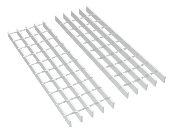 Two types steel gratings with different structure.