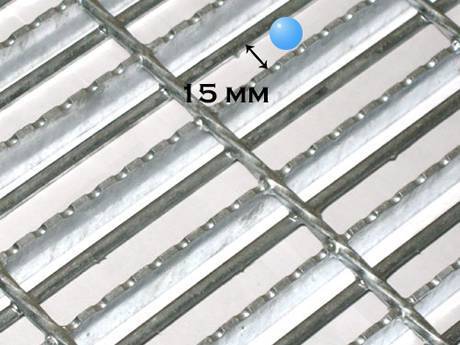 Une carte d&#39;agrandissement détaillée du plancher renforcé de plate-forme offshore et du diamètre de l&#39;objet supérieur à 15mm ne peut pas passer.