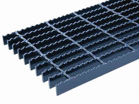 This is welded steel grating with serrated surface.