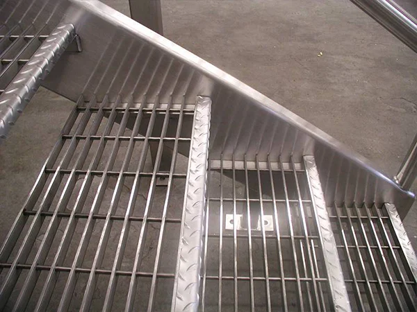 ADA compliant grating used for factory stair treads