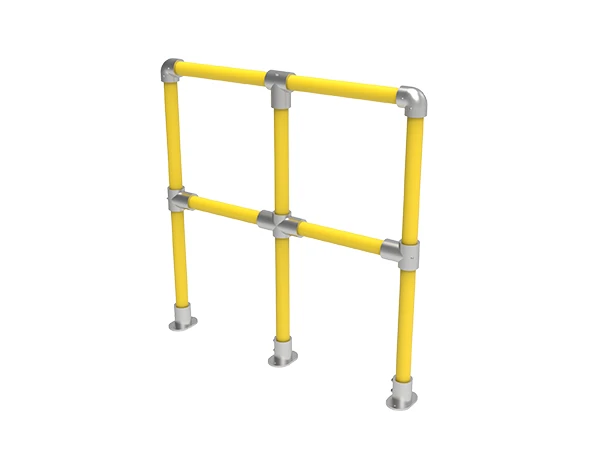 The standard type modular handrails consist of two side posts and one middle post.