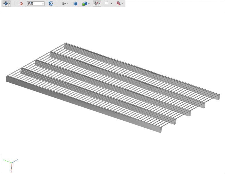 A 3D drawings of round bar transformer grating.